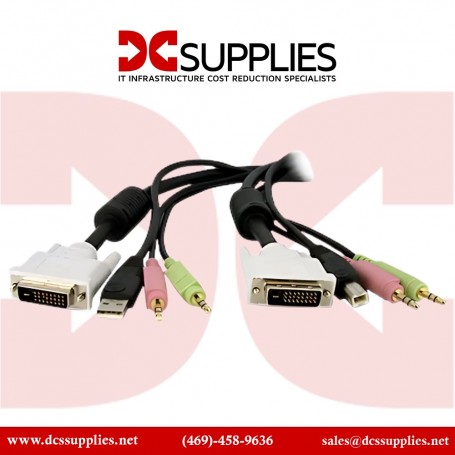 StarTech.com DVID4N1USB15 4-in-1 USB Dual Link Switch KVM Cable (DVID4N1USB15)