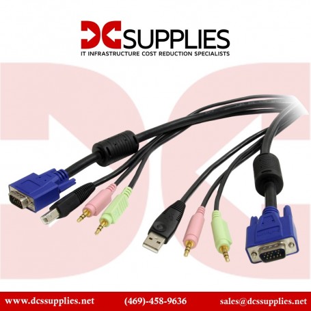StarTech.com USBVGA4N1A6 6 ft 4-in-1 USB VGA KVM Switch Cable (USBVGA4N1A6)