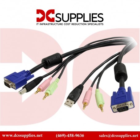 StarTech.com USBVGA4N1A10 4-in-1 USB KVM able  Audio with Microphone (USBVGA4N1A10)