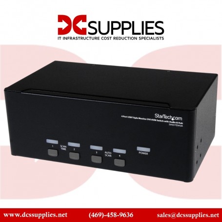 StarTech.com SV431TDVIUA 4 Port Triple Monitor DVI USB Switch (SV431TDVIUA)