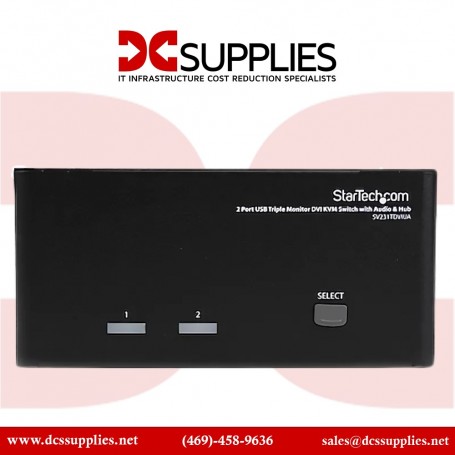 StarTech.com SV231TDVIUA 2 Port Triple Monitor DVI USB KVM Switch with Audio (SV231TDVIUA)