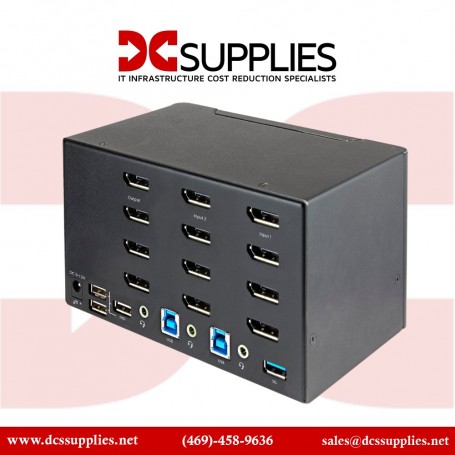StarTech SV231QDPU34K 2 Port Quad Monitor DisplayPort KVM Switch (SV231QDPU34K)