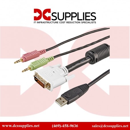 StarTech USBDVI4N1A6 6 ft 4-in-1 USB DVI KVM Cable with Audio and Microphone (USBDVI4N1A6)