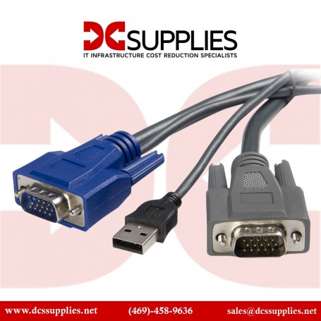 StarTech SVUSBVGA6 6 ft Ultra-Thin USB VGA 2-in-1 KVM Cable (SVUSBVGA6)