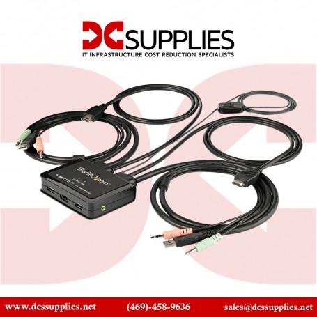 StarTech SV211HDUA4K HDMI KVM Switch - 2 Ports, 4ft Cables (SV211HDUA4K)