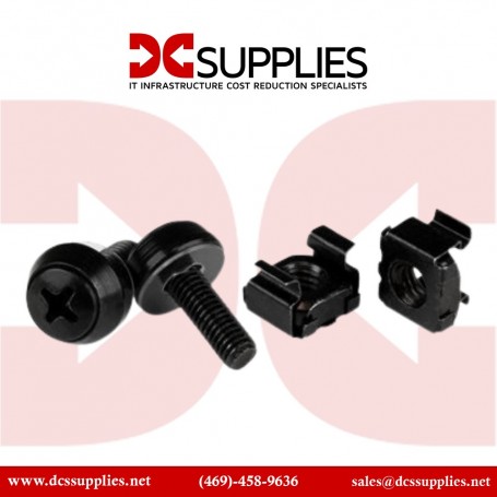 StarTech CABSCREWSM5B Black - M5 Mounting Screws for Server Rack & Cabinet (CABSCREWSM5B)