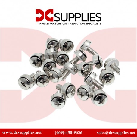 StarTech CABSCREWSM6B M6 x 12mm Mounting Screws - 50 Pack, Black for Server Rack & Cabinet (CABSCREWSM6B)