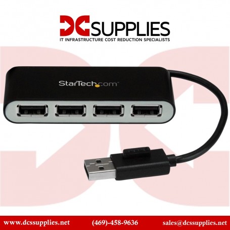 StarTech.com ST4200MINI2 4 Port USB 2.0 Hub with Cable (ST4200MINI2)