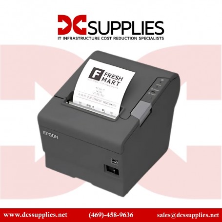 Epson TM-T88V 3" Single-station Thermal Receipt Printer, USB, Serial, Dark Gray (TM-T88V)