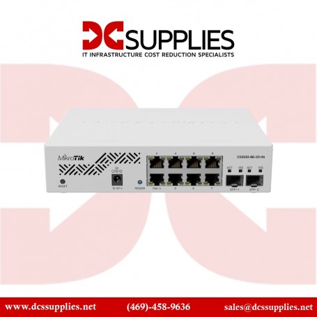 MikroTik CSS610-8G-2S+IN Cloud SmartSwitch 610-8G-2S+IN with 8 x 1G Ethernet ports (CSS610-8G-2S+IN)