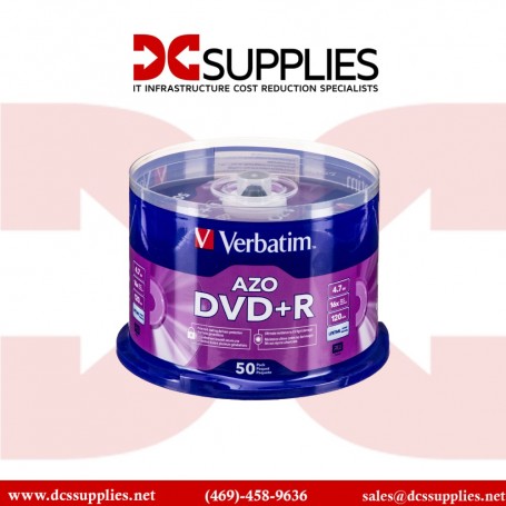 Verbatim 95037 AZO DVD+R 4.7GB 16x Disc (50 Pack) (95037)