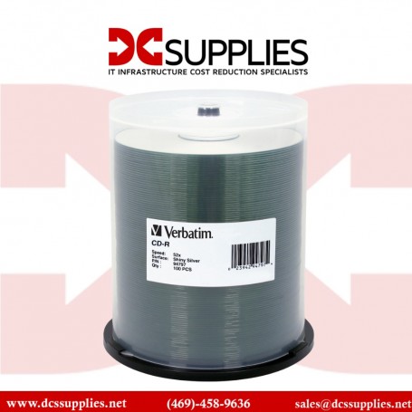 Verbatim 94797 CD-R 52X DataLifePlus Silver Silk Screen Disc (94797)