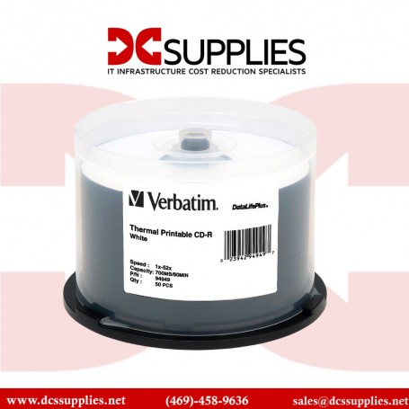 Verbatim 94795 CD-R 52x DataLifePlus White Thermal Disc (94795)