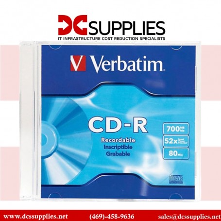 Verbatim 94776 CD-R 700MB 52X Branded Surface - Slim Case (94776)