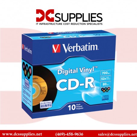 Verbatim 94439 CD-R 80min 52X Digital Vinyl Color Disc (10) (94439)
