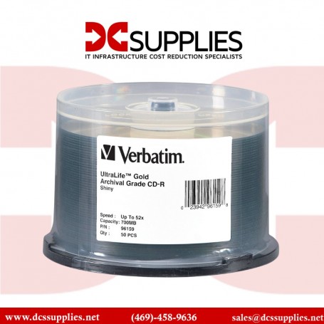 Verbatim 96159 CD-R 700MB, 52x, 80 Minute Ultra Life Gold (96159)