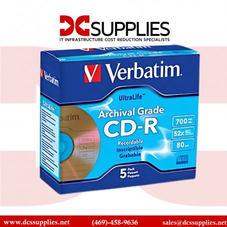 Verbatim 96319 CD-R 700MB, 52x, 80 Minute UltraLife Gold (96319)