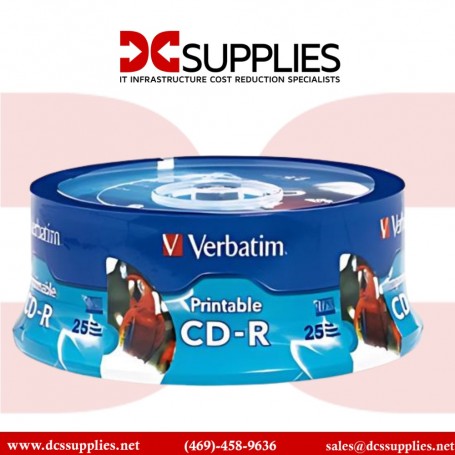 Verbatim 96189 CD-R 700MB 52X White Inkjet Printable (96189)
