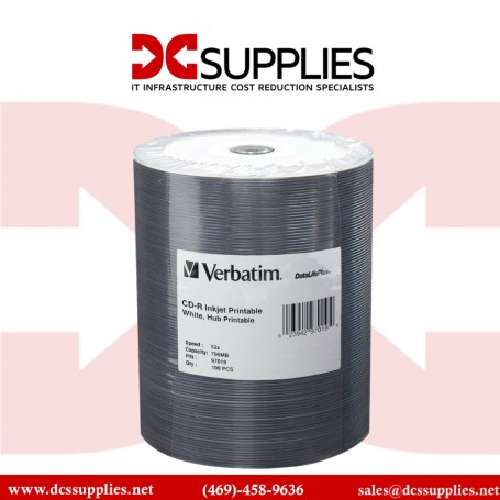 Verbatim 97018 CD-R 700MB 52X DataLifePlus Thermal Printable (97018)