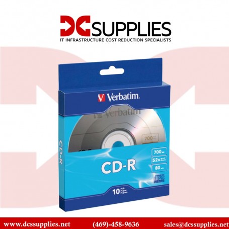 Verbatim 97955 CD-R 700MB/80 Minutes 52X Disc (Pack of 10) (97955)