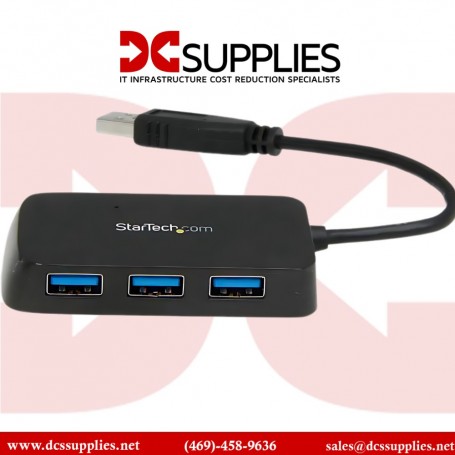 StarTech.com ST4300MINU3B Portable 4 Port SuperSpeed Mini USB 3.0 Hub - Black (ST4300MINU3B)