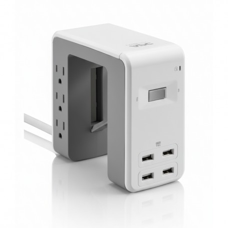 APC PE6U21W SurgeArrest Essential 6-Outlet Surge Protector with USB (PE6U21W)