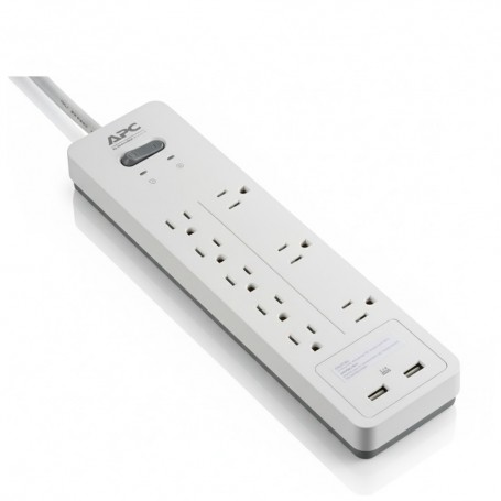 APC PH8U2W Home Office SurgeArrest 8-Outlet Surge Protector (PH8U2W)
