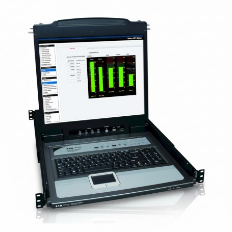 Eaton B020-U16-19-K Tripp Lite 16-Port 1U Rack Mount Console KVM with 19 LCD (B020-U16-19-K)