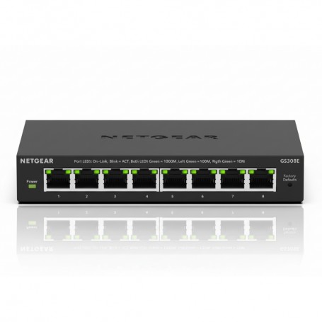 NETGEAR GS308E-100NAS 8-Port Plus Managed Ethernet Switch (GS308E-100NAS)