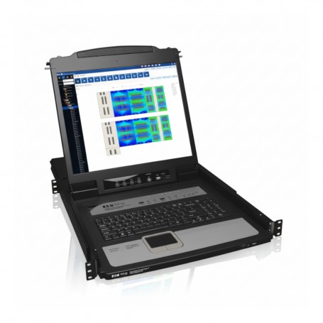 Eaton Tripp Lite B020-U08-19-K 8-Port 1U Rack Console KVM 19inch LCD (B020-U08-19-K)