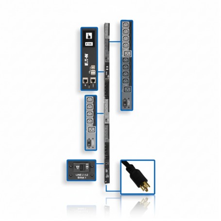 Eaton PDUMV30HVNETLX 5 5 kW Single Phase Switched Rack PDU (PDUMV30HVNETLX)