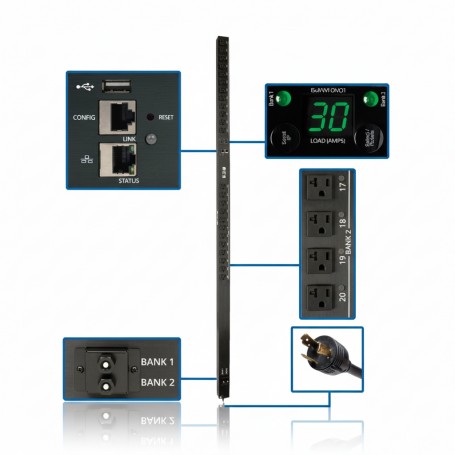 Eaton Tripp Lite  PDUMV30NETLX Switched Single-Phase PDU 24-Outlet LX (PDUMV30NETLX)