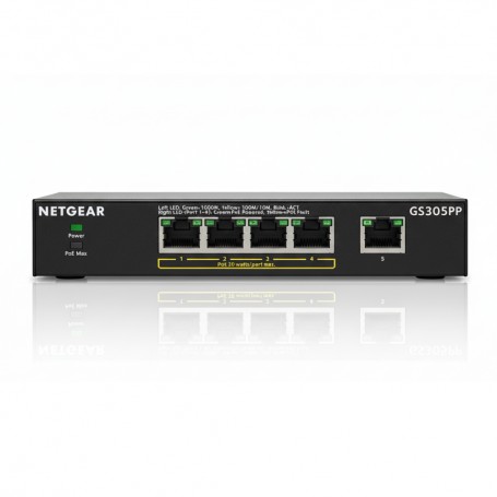NETGEAR GS305PP-100NAS 5-Port Gigabit Ethernet Switch (GS305PP-100NAS)
