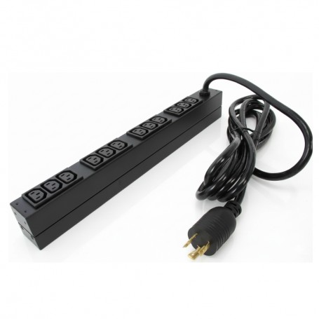 APC AP9566 Rack Mount PDU, Basic 208V/20A, 12 Outlets, 1U Horizontal (AP9566)