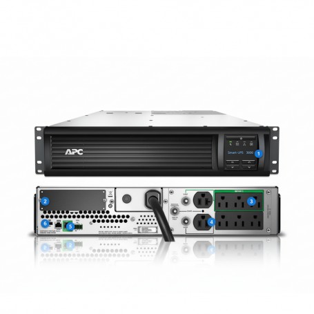 APC SMT3000R2X145 Smart-UPS 3000VA LCD Rackmount 2U 120V (SMT3000R2X145)