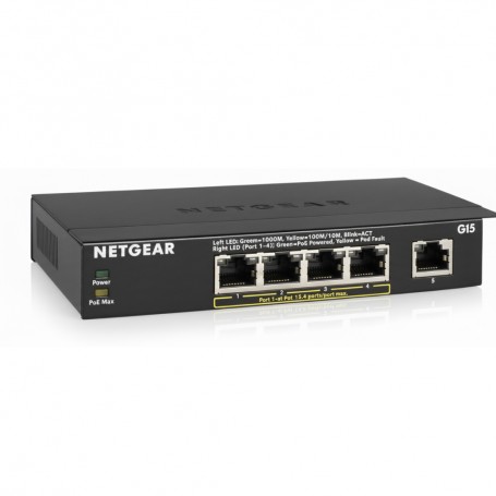 Netgear GS305PP-300NAS 5-Port Gigabit PoE+ Unmanaged Switch (GS305PP-300NAS)