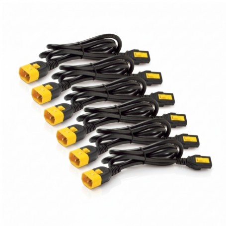 APC AP8706S-NA Power Cord Kit (6 ea), Locking, C13 to C14, 1.8m, North America (AP8706S-NA)