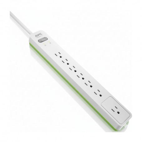 APC PE66W Essential SurgeArrest 6-Outlet Surge Protector with 6-Foot Cord (PE66W)