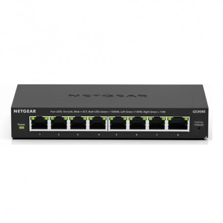 NETGEAR GS308E-400NAS 8 Port Gigabit Plus Switch (GS308E-400NAS)