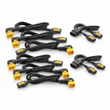 APC AP8706R-NA NetShelter Power Cord Kit Locking C13 to C14 90 Degree 1.8m (AP8706R-NA)