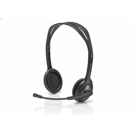 Logitech 981-000999 H111 Stereo Headset with 3.5 mm Audio Jack, Black (981-000999)