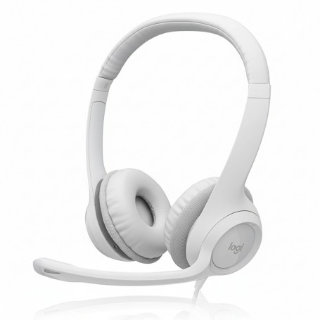 Logitech 981-001285 H390 USB Computer Headset Off White (981-001285)