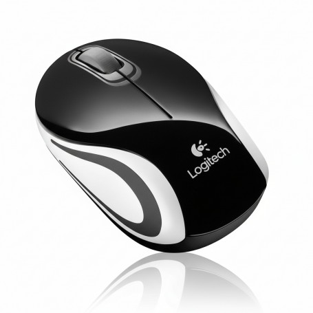 Logitech 910-005459 M187 Mouse Ultra Portable Black with White Stripe (910-005459)