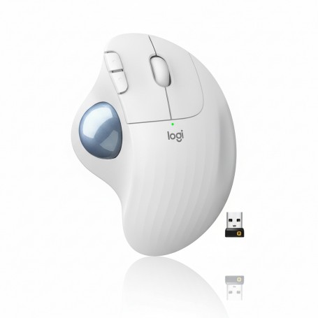 Logitech 910-005868 Ergo M575 Wireless Trackball Mouse (White) (910-005868)