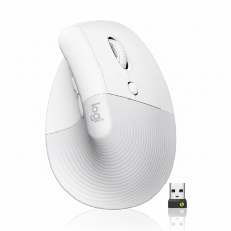 Logitech 910-006469 Lift Vertical Ergonomic Wireless Mouse (Off-White) (910-006469)