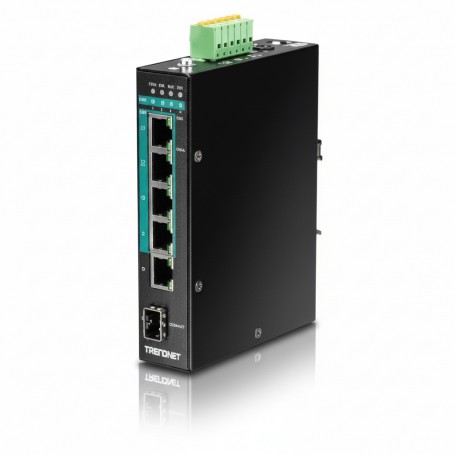 TRENDnet  TI-PG541I 6-Port Industrial Gigabit PoE+ Managed DIN-Rail Switch (TI-PG541I)