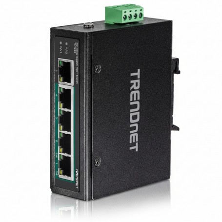 TRENDnet TI-PG50 5-Port Industrial Gigabit PoE + DIN-Rail Switch (TI-PG50)