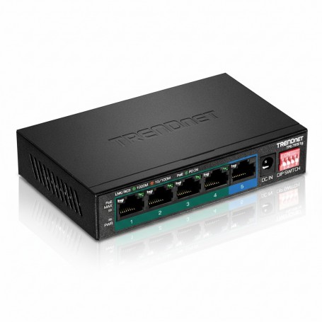 TRENDnet TPE-TG51G 5-Port Gigabit PoE+ Switch, 60W PoE Budget (TPE-TG51G)