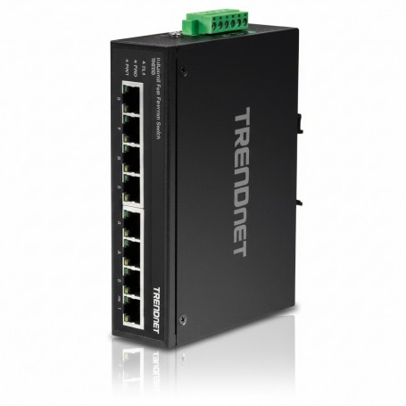 TRENDnet TI-E80 8-Port Industrial Fast Ethernet DIN-Rail Switch (TI-E80)