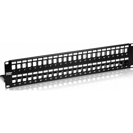 TRENDnet TC-KP48S 48-Port Blank Keystone Shielded Patch Panel (TC-KP48S)